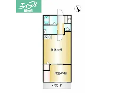 URER(1LDK/1階)の間取り写真