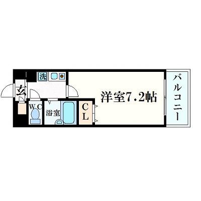 エスリード三宮(1K/3階)の間取り写真