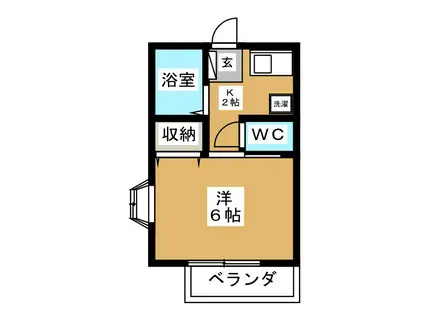 あいやん(1K/2階)の間取り写真