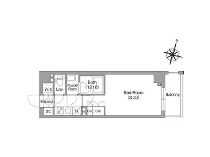 コンフォリア・リヴ南六郷(1K/5階)の間取り写真