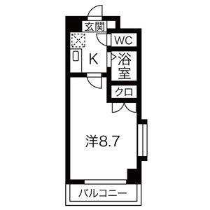 シティライフ藤ヶ丘(1K/4階)の間取り写真