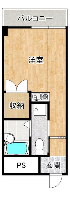 高橋ビル(ワンルーム/3階)の間取り写真