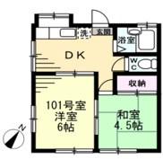 ヴェルメゾン(2DK/1階)の間取り写真