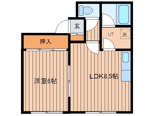 エクセルポ-ト21(1LDK/2階)の間取り写真