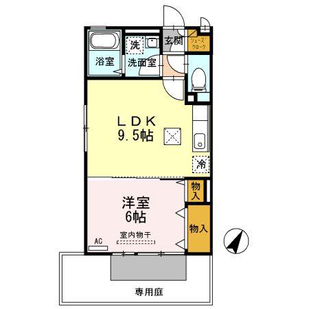 ELLESOURIAITM.N.K(1LDK/1階)の間取り写真