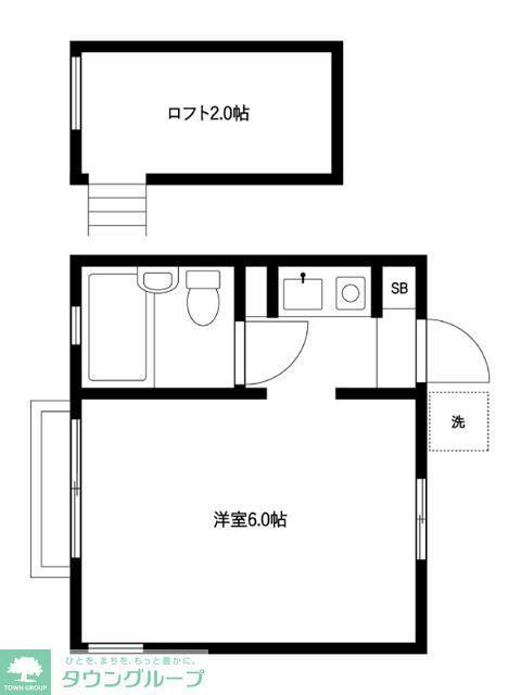 クォーターキャビン(ワンルーム/2階)の間取り写真