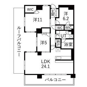 ジークレフ・ジオ神戸本山(3LDK/10階)の間取り写真