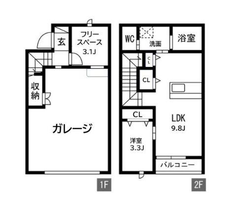 CERES HIKIYAMA BASE(2LDK/1階)の間取り写真