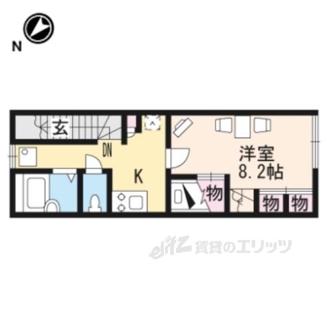 レオパレスAOI(1K/2階)の間取り写真