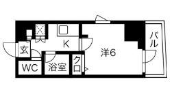 スパシエ八王子クレストタワー(1K/11階)の間取り写真