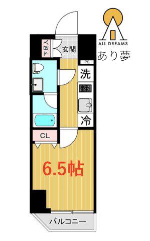 SHOKEN RESIDENCE 横浜関内(1K/10階)の間取り写真