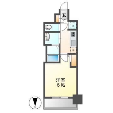 エステムコート名古屋ステーションクロス(1K/9階)の間取り写真