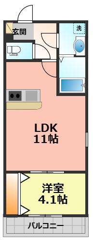 ジーメゾン味鋺エアリー(1LDK/1階)の間取り写真