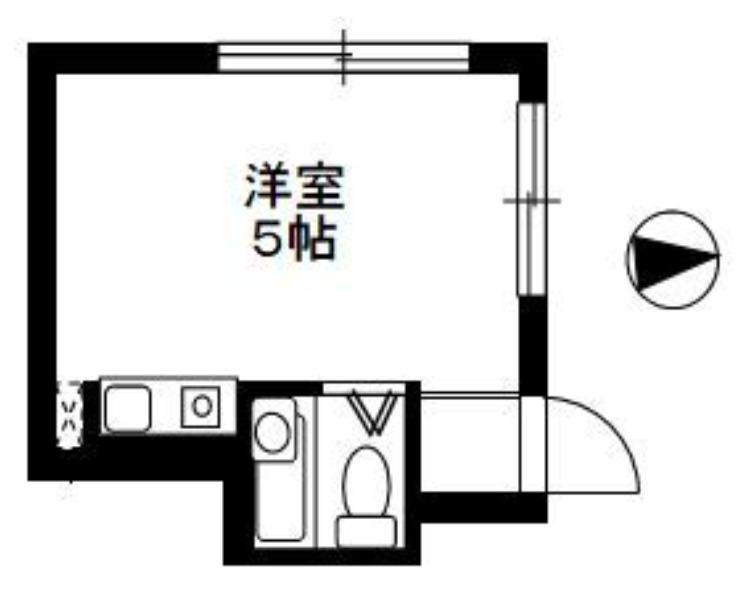 カフーシ蒲田(ワンルーム/1階)の間取り写真