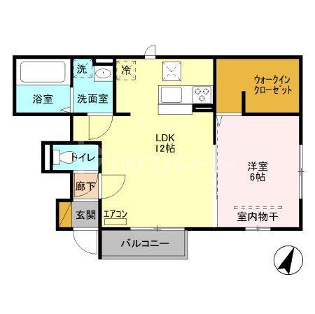 はっぴいえんど(1LDK/1階)の間取り写真