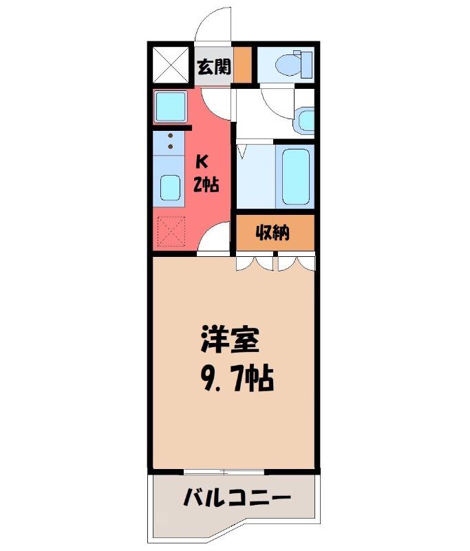 グランチェスタ(1K/2階)の間取り写真