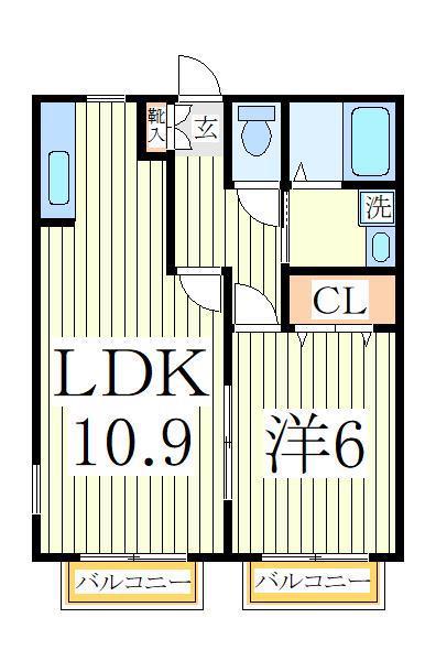 ラベンダーハイム(1LDK/1階)の間取り写真