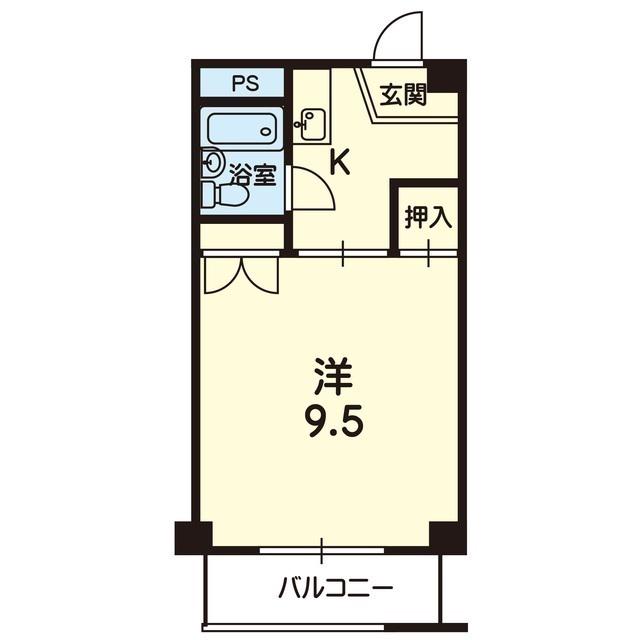 BLOOM大江(1K/2階)の間取り写真