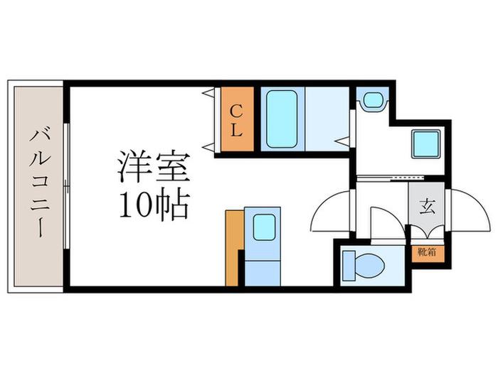 レスぺランス西小路(ワンルーム/4階)の間取り写真