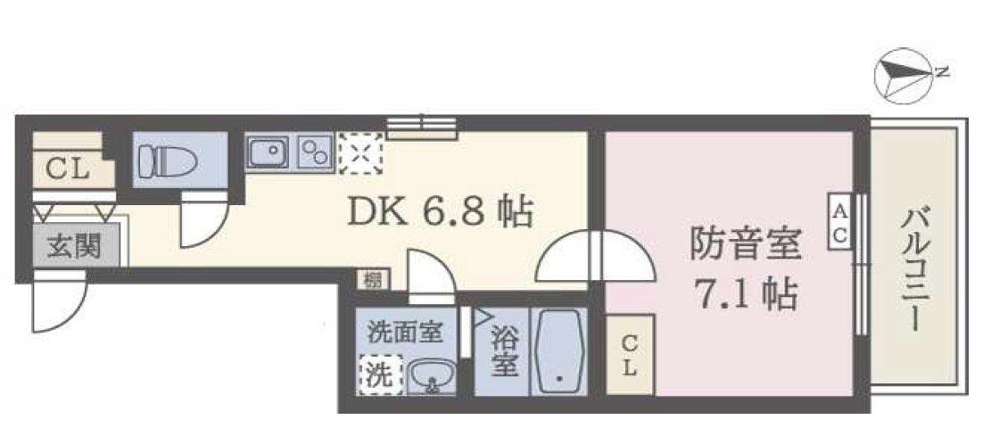OAKS江古田ラシクラス(2DK/2階)の間取り写真