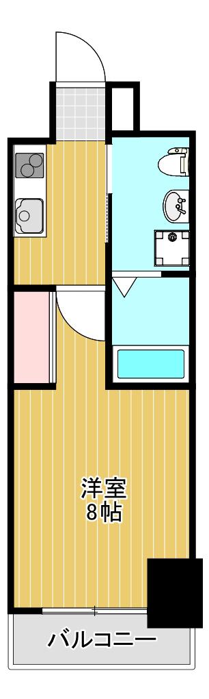 URBAN FLATS中之島(1K/2階)の間取り写真