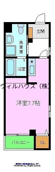 九月の空(1K/3階)の間取り写真