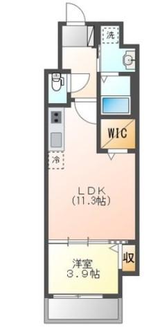 GRAND SOLEIL大須白川(1LDK/8階)の間取り写真