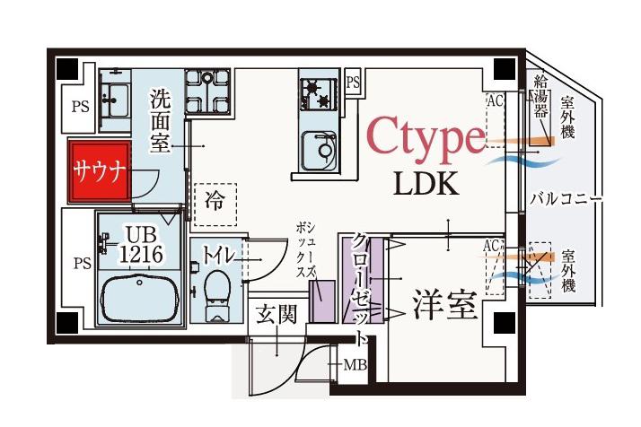 BCASA金町イースト(1LDK/3階)の間取り写真