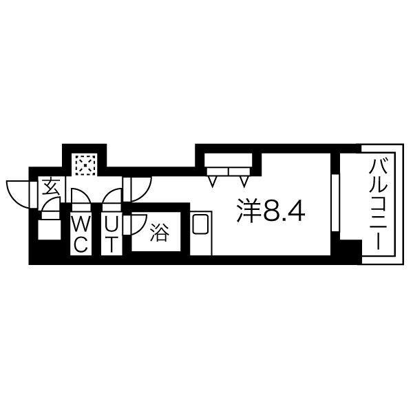 FRONT FIELD TENNOJI(ワンルーム/3階)の間取り写真