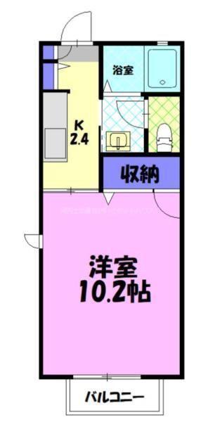 グレースⅢ番館(1K/2階)の間取り写真