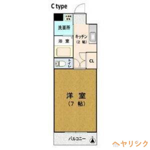 BONNE CHANCE(1K/7階)の間取り写真