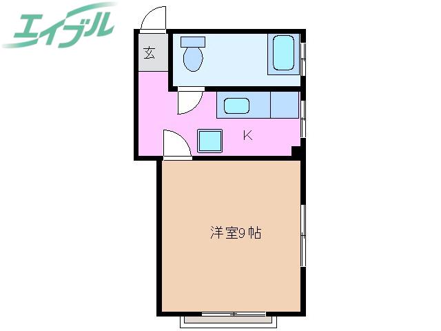 マルエイハウスB.D鵜の森(1K/4階)の間取り写真