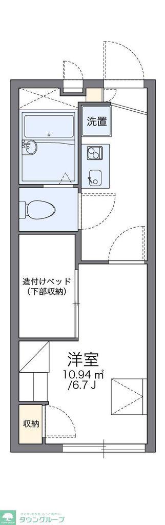 レオパレスTSUBASA(1K/2階)の間取り写真