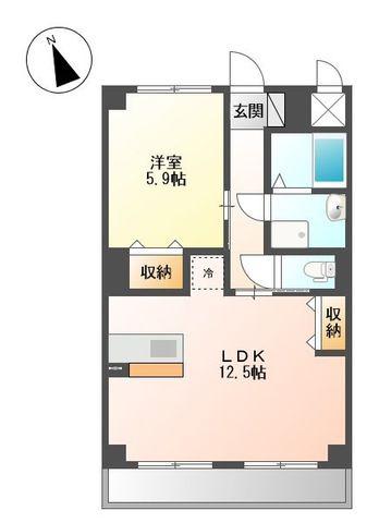 サン アルチェA(1LDK/2階)の間取り写真