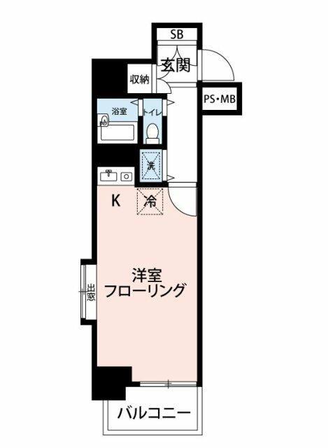 マイナビSTAYミライエ浅草言問橋(ワンルーム/8階)の間取り写真