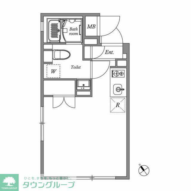 ASTILE用賀II(ワンルーム/2階)の間取り写真