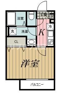 パシフィックコート(1K/2階)の間取り写真