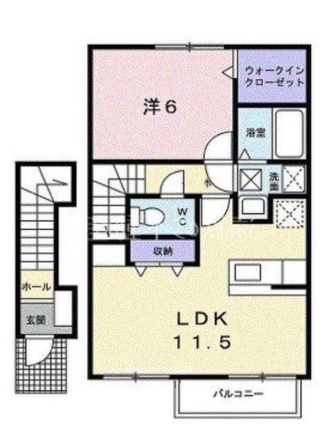 リバーサイドブリーズ(1LDK/2階)の間取り写真