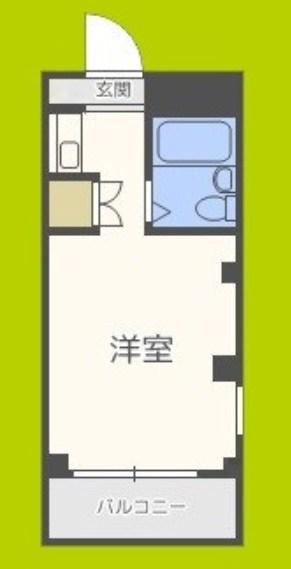 メゾン真法院(ワンルーム/4階)の間取り写真
