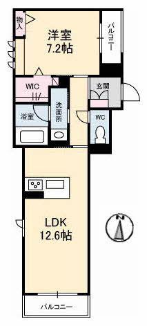 REVINCE(1LDK/3階)の間取り写真
