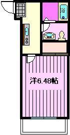 RAINBOW蕨(1K/1階)の間取り写真