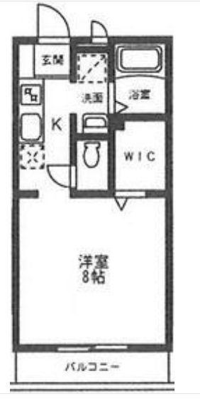 オモテワタナベ(ワンルーム/1階)の間取り写真
