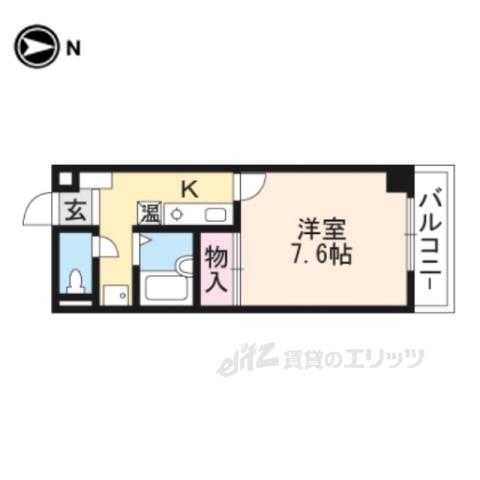 マジェスト旭(1K/3階)の間取り写真