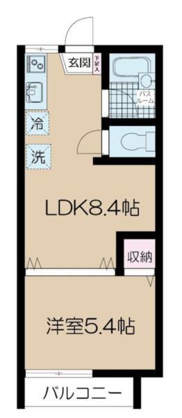 マンハイム西落合(1LDK/2階)の間取り写真