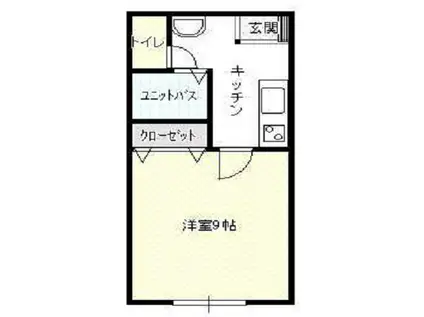 カーサ桜町(1K/2階)の間取り写真