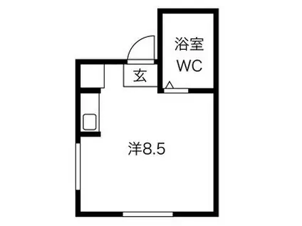 ネバーランド パートI(ワンルーム/1階)の間取り写真