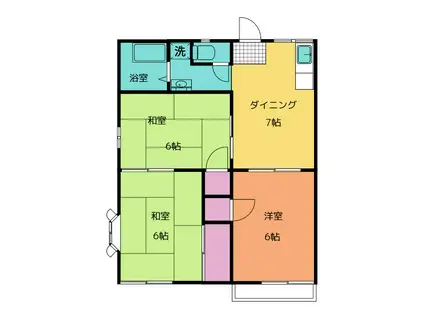 ハイツ小金原(3DK/2階)の間取り写真