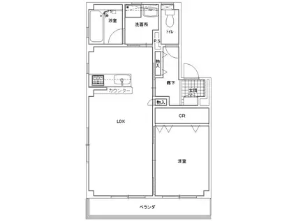 レーブ・泉II(1LDK/3階)の間取り写真