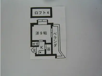 グランビュー武(1K/6階)の間取り写真