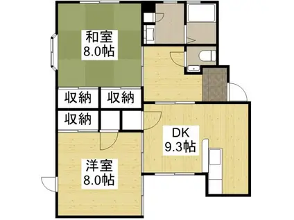 本郷ヴィレッジ(2DK/3階)の間取り写真